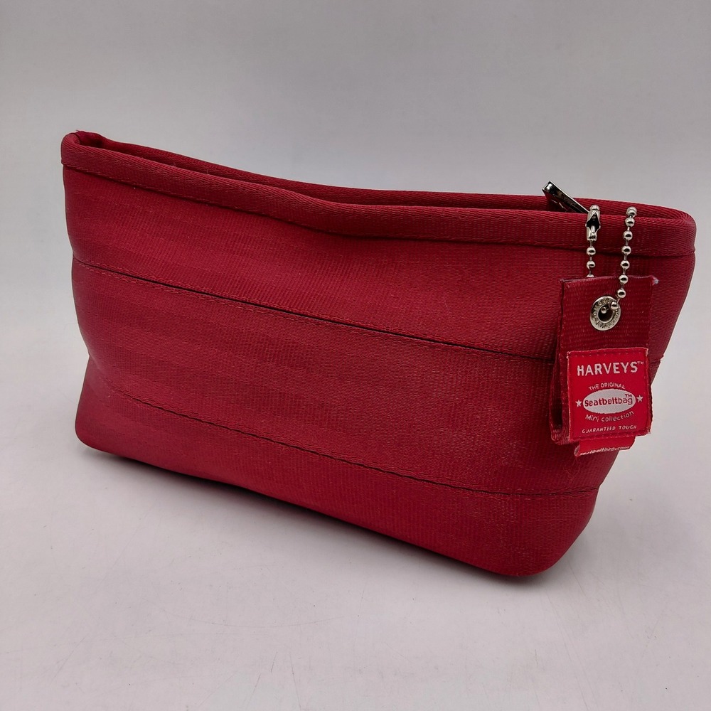 Harveys Seatbelt Bag Mini Collection Makeup Pouch Red Tags Zip Clutch Star Y2K